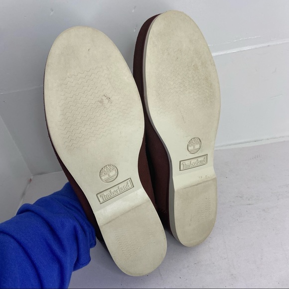 Timberland Women's Size 10M Classic 2-Eye Boat Shoes Red Brown Leather Suede - Picture 6 of 9